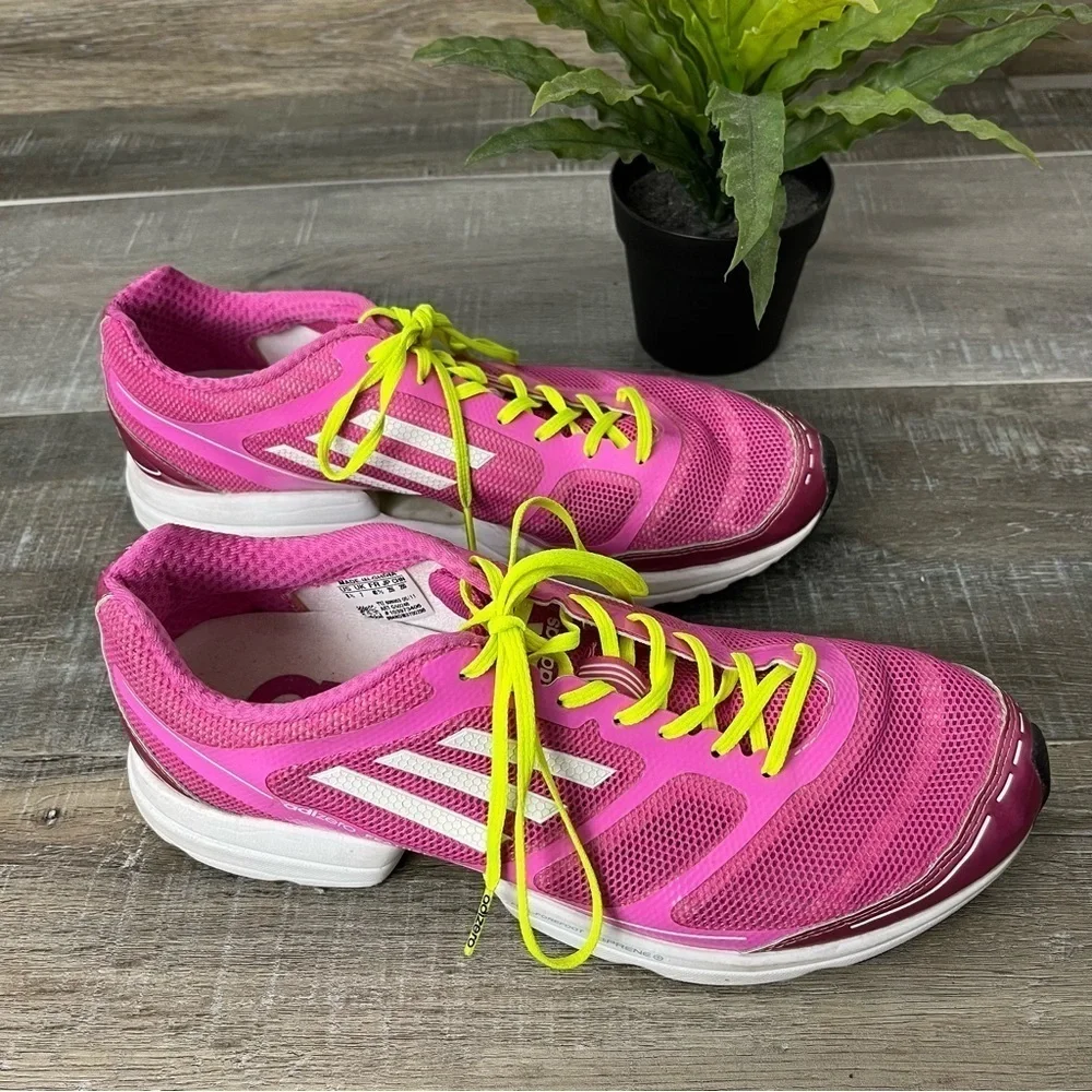 ADIDAS Adizero Pink White Feather Sprint Frame Size 8.5
